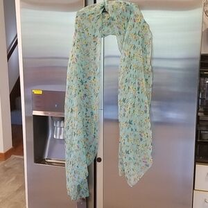💕MONSERAT DE LUCCA💕 100% Silk Floral Chiffon Scarf NWT